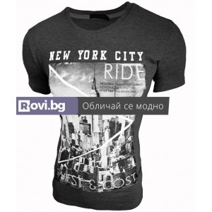Мъжка тениска Ride тъмно сива